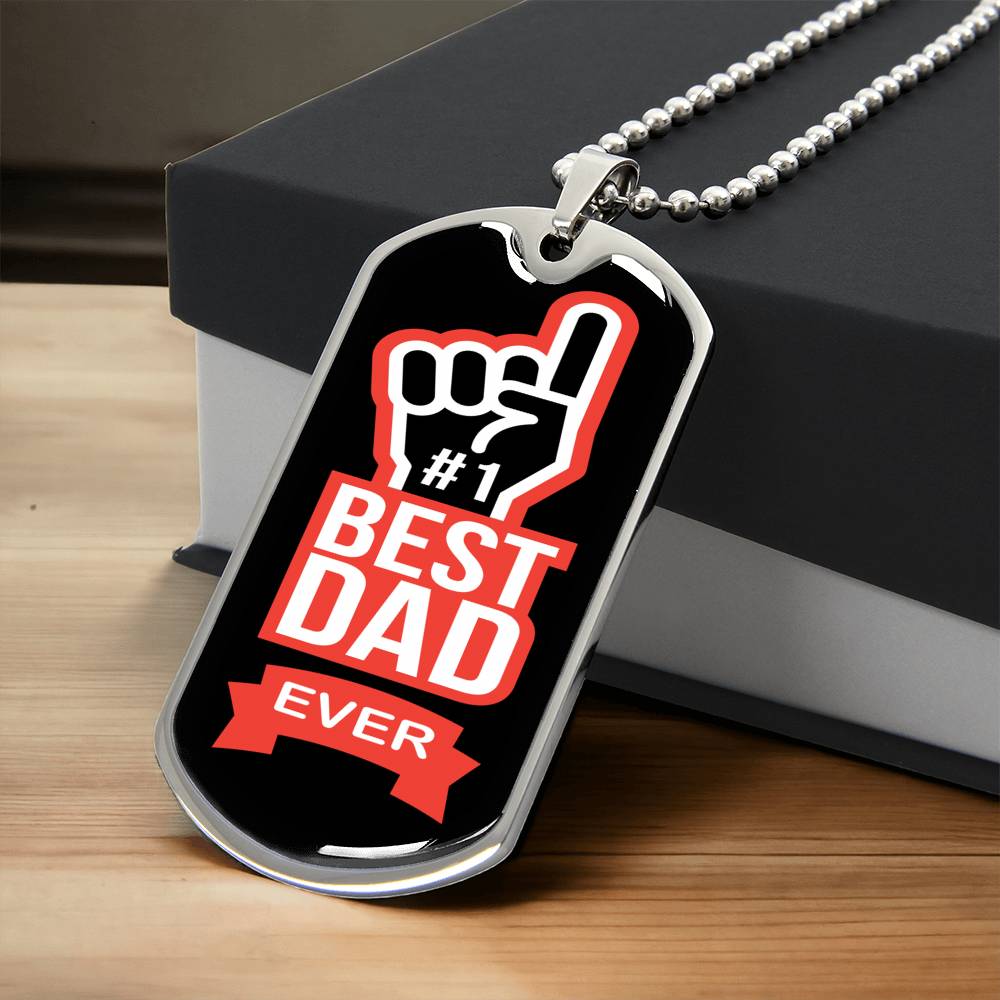 Best Dad Ever Dad Dog Tag Necklace Mens Jewelry Personalized Custom Gift For Dad - Army Tag Necklace, Dog Tag
