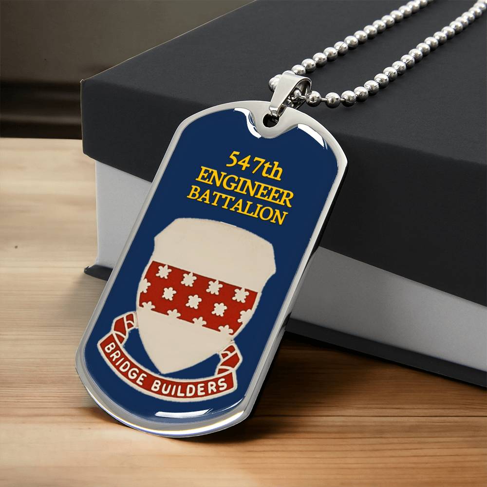 Awesome Dog Tag For 547Th Engineer Battalion - Army Tag Necklace, Dog Tag