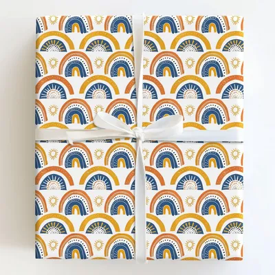 Rainbow Splash - Gift Wrap for Christmas, Holidays Wrapping Paper, Christmas Wrapping Paper