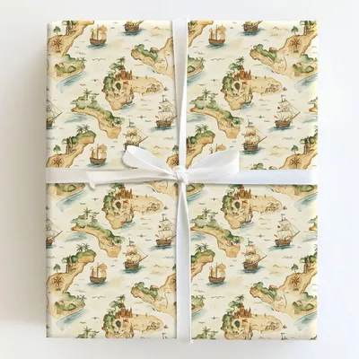 Silk Sails - Gift Wrap for Christmas, Holidays Wrapping Paper, Christmas Wrapping Paper