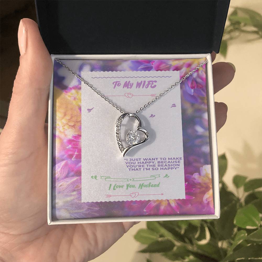 Beautiful Polished Heart Pendant Gift for Wife - Forever Love Necklace