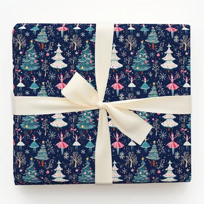 Waltz of Snowflakes - Gift Wrap for Christmas, Holidays Wrapping Paper, Christmas Wrapping Paper