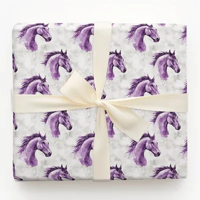 Violet Mane - Gift Wrap for Christmas, Holidays Wrapping Paper, Christmas Wrapping Paper