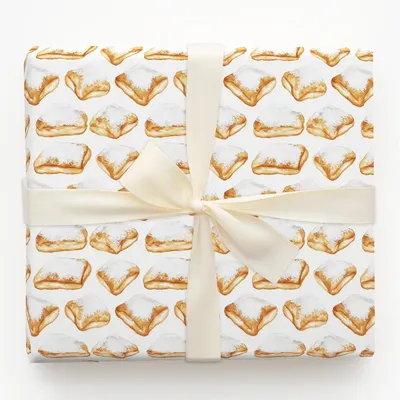 Let the Beignets Roll - Gift Wrap for Christmas, Holidays Wrapping Paper, Christmas Wrapping Paper