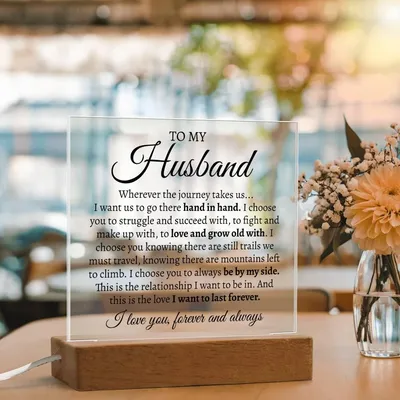 Sentimental Husband - Our Journey - Plaque Square Acrylic Square