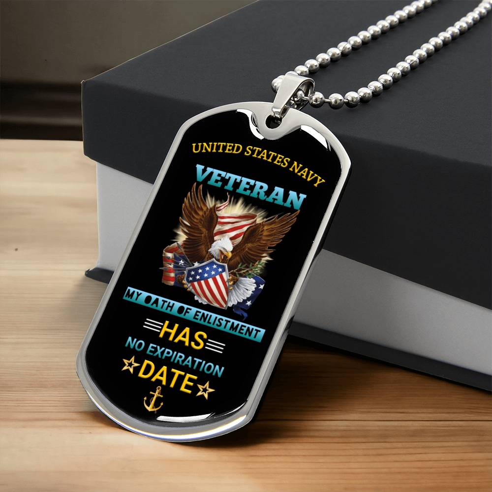 Gorgeous Dog Tag For Navy Veterans - Army Tag Necklace, Dog Tag