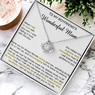 Gift For Boyfriend's Mom - Speak Kindly - Love Knot Love Knot Necklace