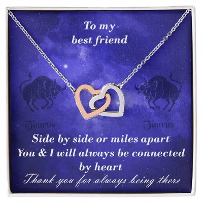 Taurus To Taurus Best Friend Interlocked Hearts Necklace Interlocking Hearts Necklace