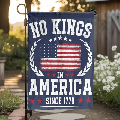 No Kings In America Since 1776 Vertical Garden Flag, Patriotic Usa Flag Vertical Garden Flag, American Freedom Vertical Garden Flag