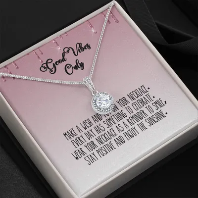 Good Vibes Only Make a Wish Eternal Hope Message Celebrate Stay Positive Necklace Wear Good Vibes