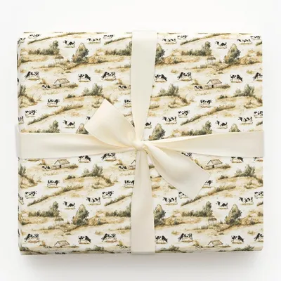 Field of Moo - Gift Wrap for Christmas, Holidays Wrapping Paper, Christmas Wrapping Paper