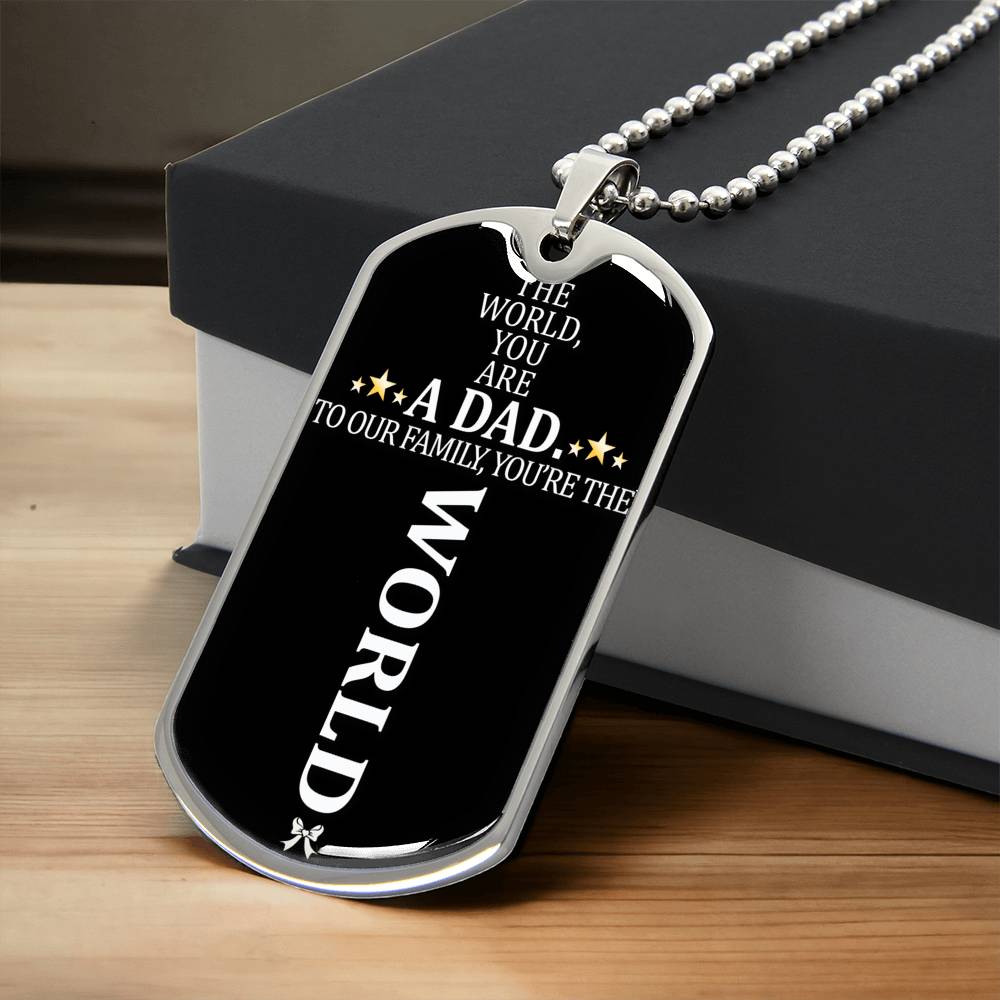 Fathers Day Gift. Dad Birthday Gift. With Optional Personalization .Necklace Perfect Keepsake! - Army Tag Necklace, Dog Tag
