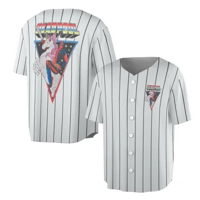 Deadpool Unicorn Baseball Jersey, Funny Superhero Baseball Jersey, Retro Comic Style Sportswear, Marvel Fan Gift Apparel