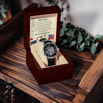 Father's Day Gift For Dad To My Dad Openwork Watch Dad Birthday Gift