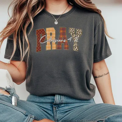 Leopard Bible Fall Vibes T-Shirt Grace Joy Pray Believe T-Shirt Fall Jesus T-Shirt Jesus Christian T-Shirt Bible Verse