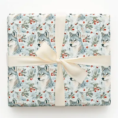 Blizzard Howls - Gift Wrap for Christmas, Holidays Wrapping Paper, Christmas Wrapping Paper