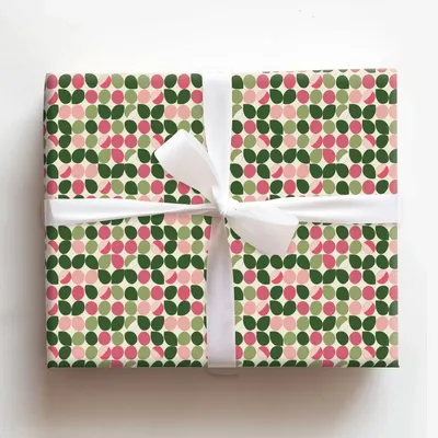 Magenta Mint Madness - Gift Wrap for Christmas, Holidays Wrapping Paper, Christmas Wrapping Paper