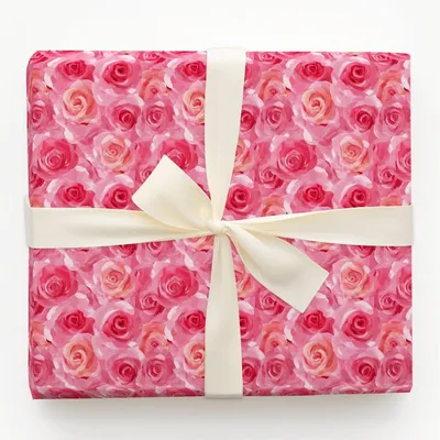 Forever in Bloom - Gift Wrap for Christmas, Holidays Wrapping Paper, Christmas Wrapping Paper