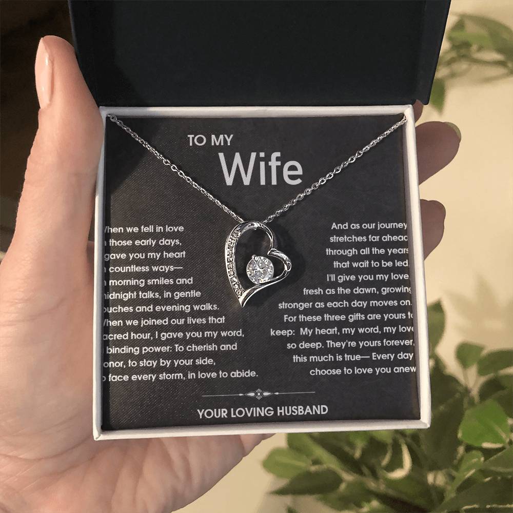 To My Wife - When We Fell In Love - Forever Love Necklace