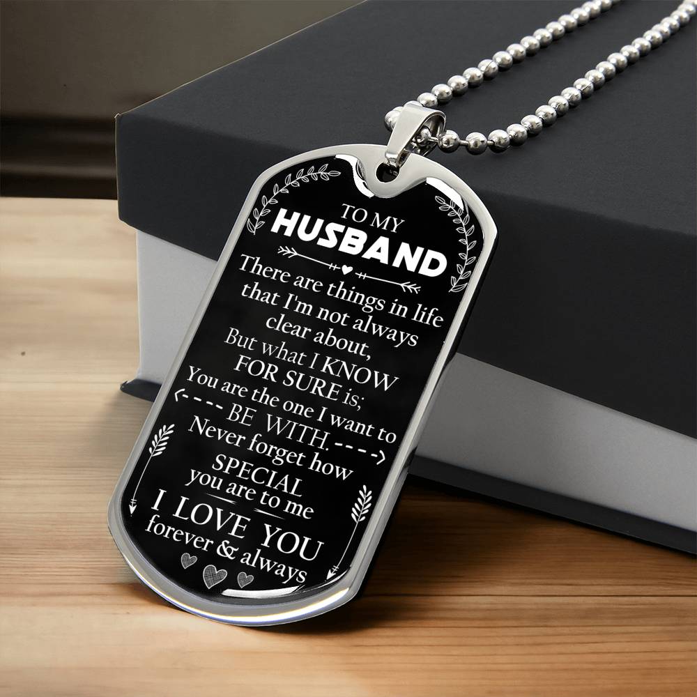 Gift For Husband - Be With You - Dog Tag - Army Tag Necklace, Dog Tag
