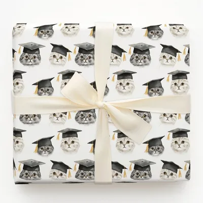 Cats Commencement - Gift Wrap for Christmas, Holidays Wrapping Paper, Christmas Wrapping Paper
