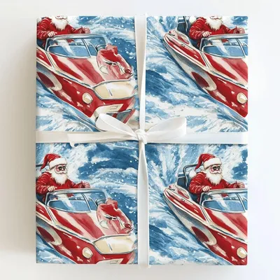 Waves of Joy - Gift Wrap for Christmas, Holidays Wrapping Paper, Christmas Wrapping Paper