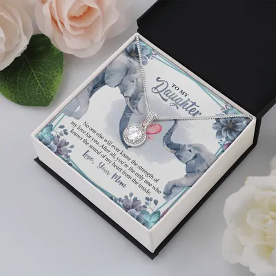 To My Daughter Necklace, Daughter Necklace From Mom, Sentimental Gift Mother to Daughter, Stronger Than You Think Necklace - Gift for Daughter From Mom, Daughter's Birthday, Daughter's Graduation, Daughter Jewelry