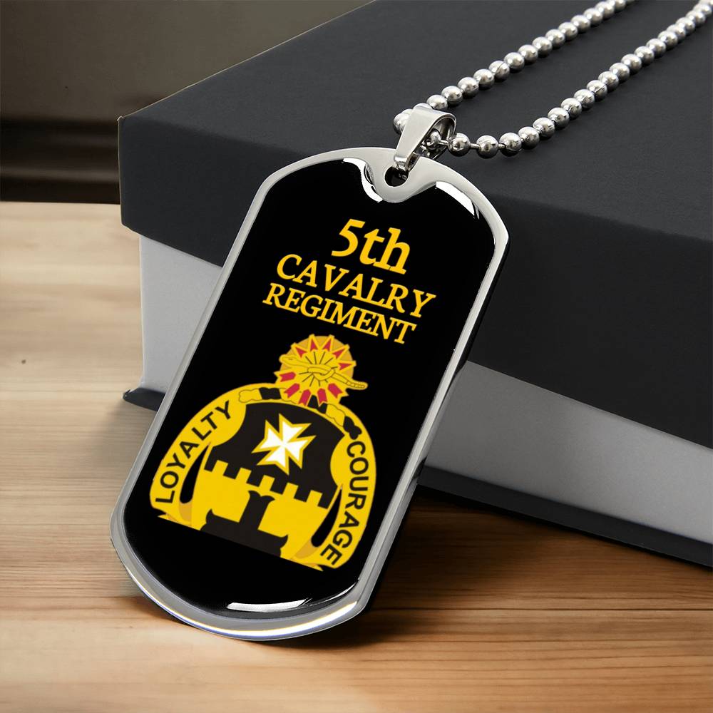 Awesome Dog Tag For 5Th Cavalry Regiment - Army Tag Necklace, Dog Tag