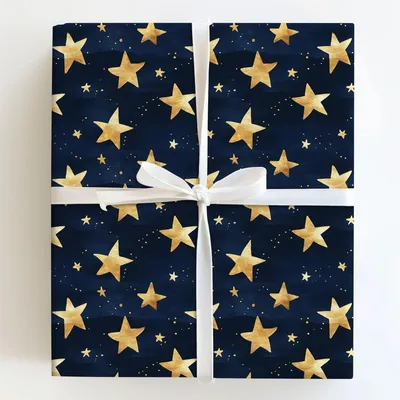 Starlit Celebrations - Gift Wrap for Christmas, Holidays Wrapping Paper, Christmas Wrapping Paper