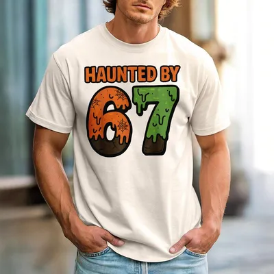 Haunted by 6 7 T-Shirt – Funny Six Seven Meme Halloween Graphic