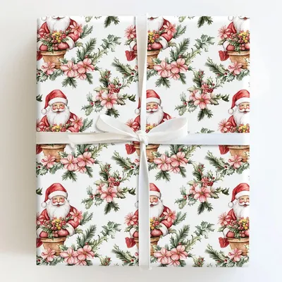 Frosty Pots - Gift Wrap for Christmas, Holidays Wrapping Paper, Christmas Wrapping Paper