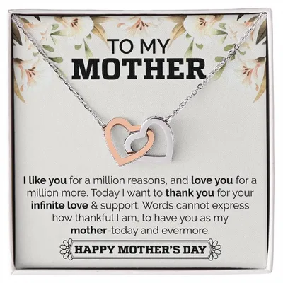 Interlocking Hearts Mother'S Day Necklace Interlocking Hearts Necklace