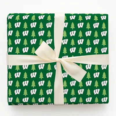 Badger Holiday Pines - Gift Wrap for Christmas, Holidays Wrapping Paper, Christmas Wrapping Paper