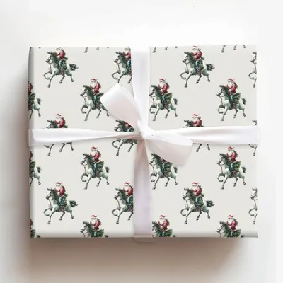 Gallop to the North Pole - Gift Wrap for Christmas, Holidays Wrapping Paper, Christmas Wrapping Paper