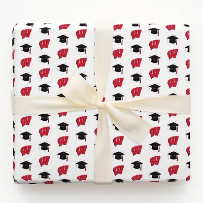 Graduation Hat W - Gift Wrap for Christmas, Holidays Wrapping Paper, Christmas Wrapping Paper