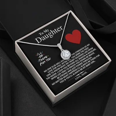 To My Daughter I Love You Now And Forever Love Knot Neckless For Daughter - To My Daughter Necklace From Mom Dad - Grown Up Daughter Gift From Mom - Gift For Daughter From Dad Mom - Daughters Birthday Gift - Gift For Daughter From Mom