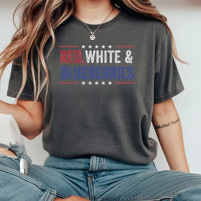 Red White And Blueberries T-Shirt American Patriot T-Shirt Republican Usa T-Shirt Justice Republican T-Shirt Freedom T-Shirt Wear