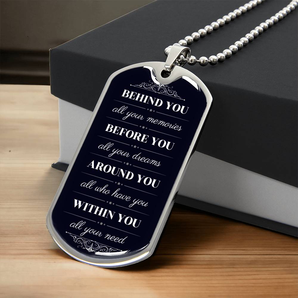 Best Graduation Gift - Army Tag Necklace, Dog Tag