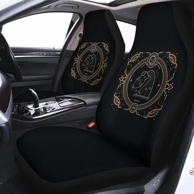 Vintage Aquarius Zodiac Sign Print Universal Fit Car Seat Covers