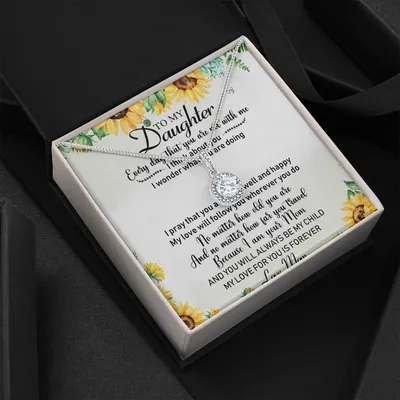 To My Daughter Necklace - Daughter Gift - To My Daughter Necklace From Mom - To My Daughter Necklace From Dad - Gift For Daughter From Mom - Daughters Birthday Gift - Gift For Daughter From Mom, Daughter's Birthday, Daughter's Graduation