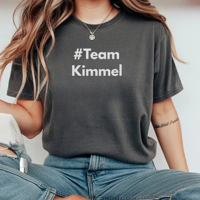 Stand With Kimmel T-Shirt Team Kimmel Free Speech Graphic T-Shirt Statement T-Shirt For Men And Women
