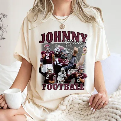 Johnny Manziel Football T-Shirt, Vintage 90s Graphic Style Johnny Manziel T-Shirt, Football T-Shirt, Sport T-Shirt, Gift For Fans
