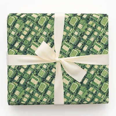 End Zone - Gift Wrap for Christmas, Holidays Wrapping Paper, Christmas Wrapping Paper
