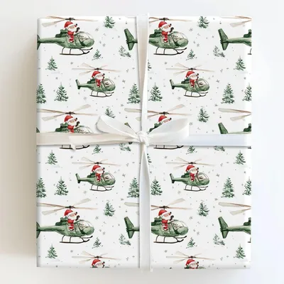 Chopper Cheers - Gift Wrap for Christmas, Holidays Wrapping Paper, Christmas Wrapping Paper