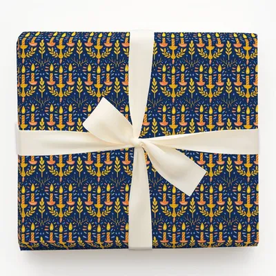 Lights of the Candles - Gift Wrap for Christmas, Holidays Wrapping Paper, Christmas Wrapping Paper