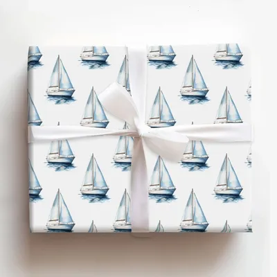 Come Sail Away - Gift Wrap for Christmas, Holidays Wrapping Paper, Christmas Wrapping Paper