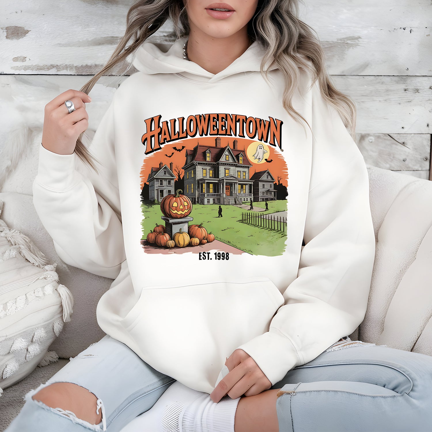Halloweentown University Hoodie – Est. 1998 Graphic Pullover