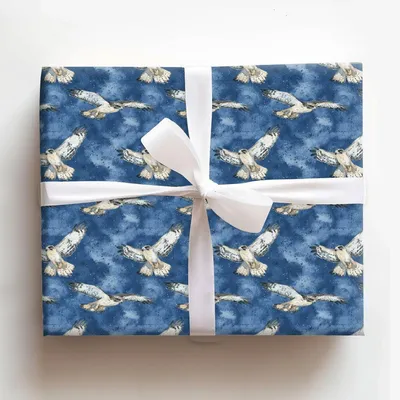 Flight Blue - Gift Wrap for Christmas, Holidays Wrapping Paper, Christmas Wrapping Paper