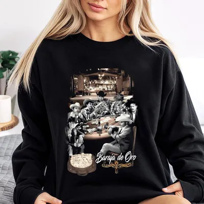 Baraja De Oro Sweatshirt Mexican Narco Style Graphic Sweatshirt For Men, Gift For Men