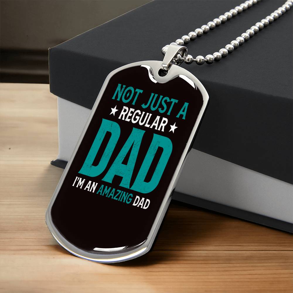 To My Dad Dog Tag Necklace, Gift For Dad From Daughter, Dad Gift For Father's Day, Unique Birthday Gift For Dad From Daughter - Army Tag Necklace, Dog Tag